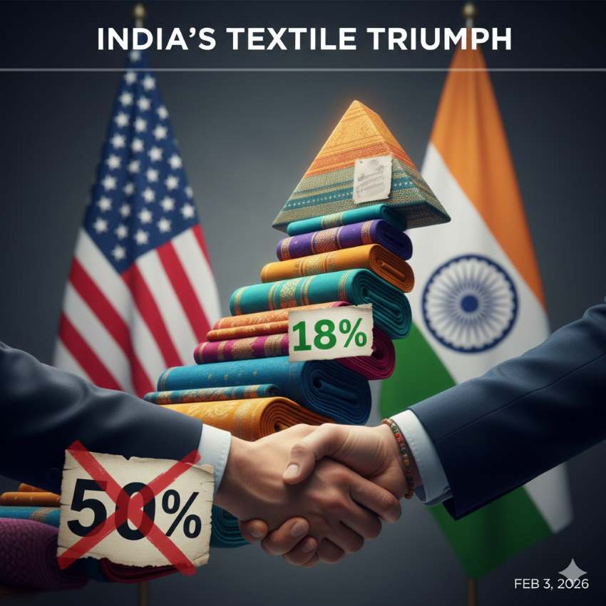  India’s Textile Exports get back to back relief: US cutting tariff to 18%